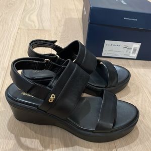 Cole Haan Women’s Black Leather Sandals